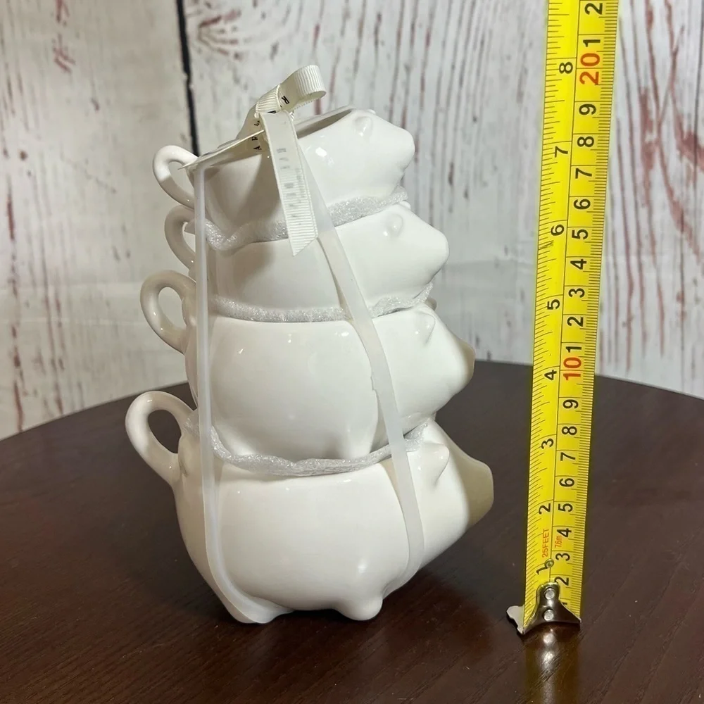 RAE DUNN measuring set 4 whimsical piglets .25-1  nwt no box Country